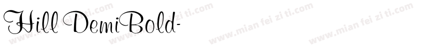 Hill DemiBold字体转换